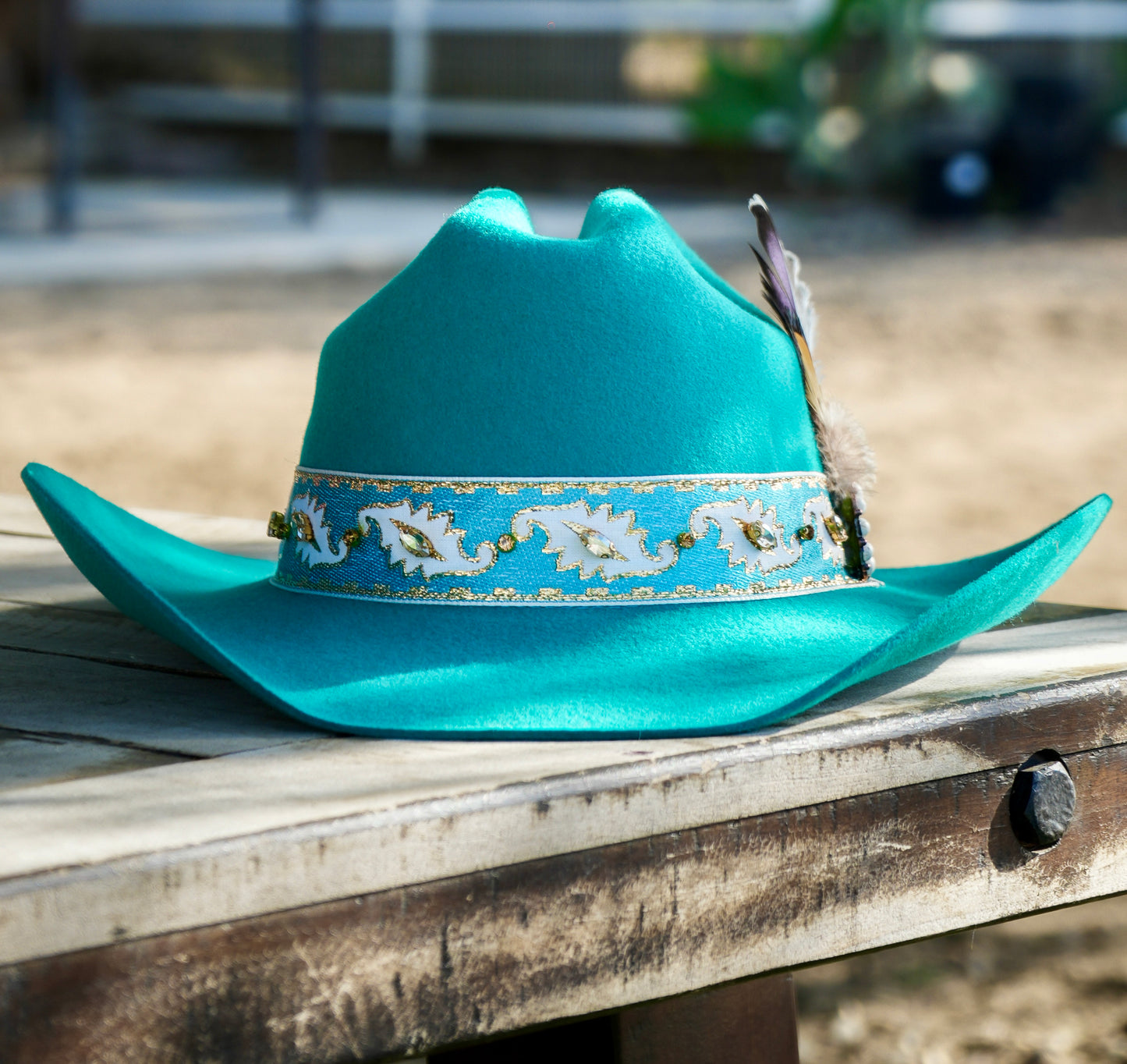 Texana Wool Felt Hat: TURQUOISE