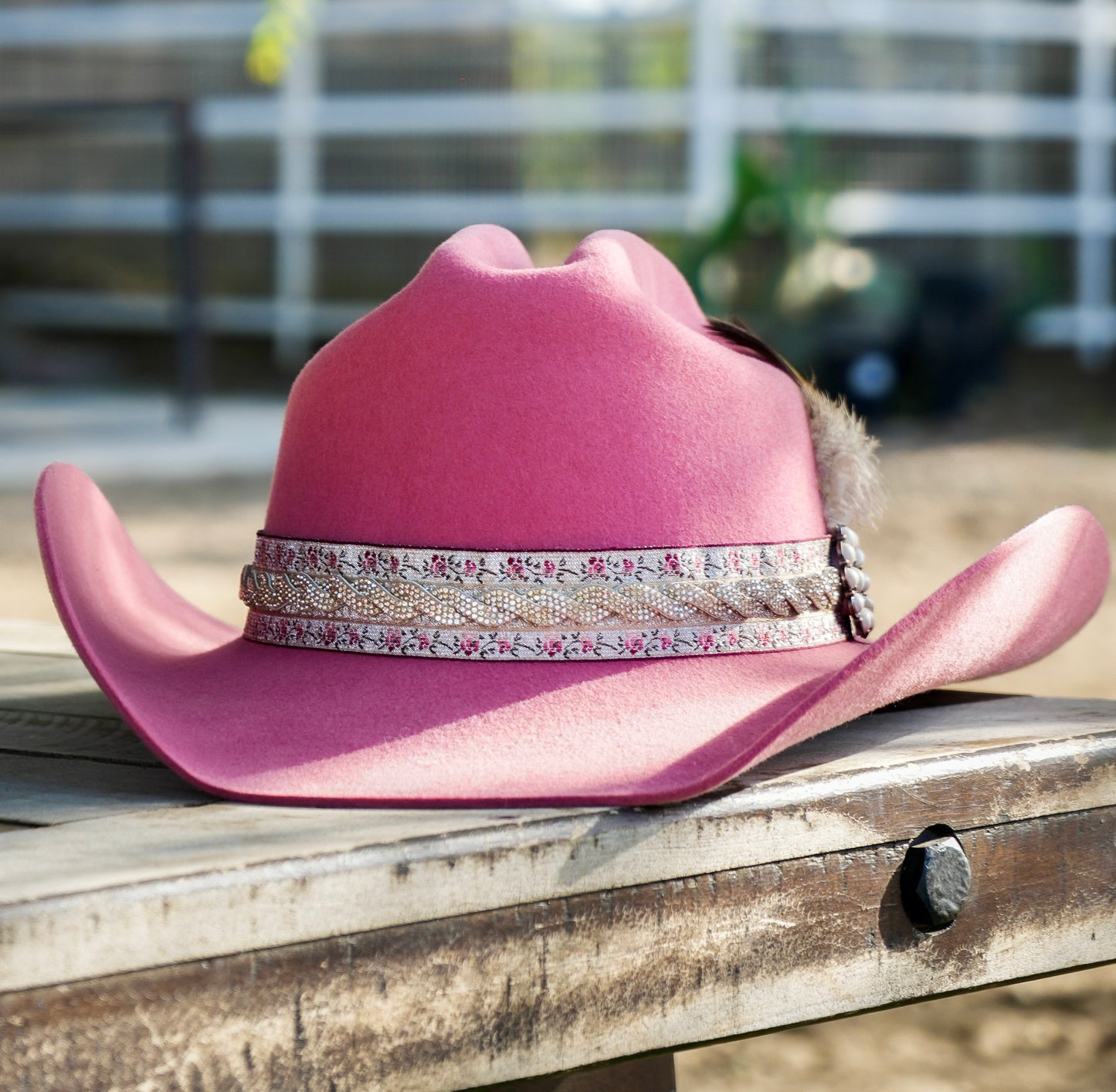 Texana Wool Felt Hat: PINK