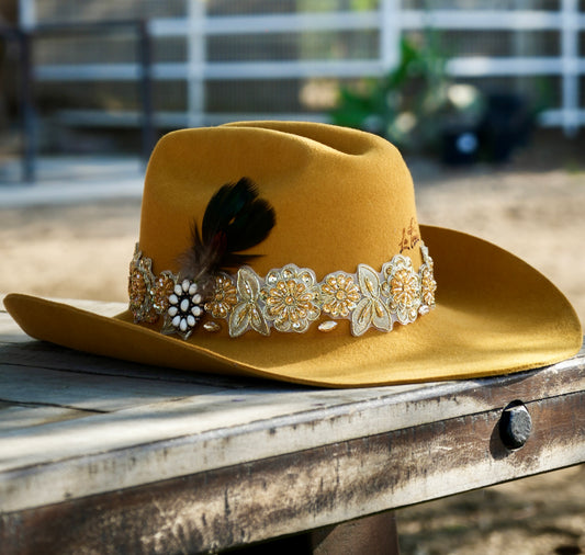 Texana Wool Felt Hat: MUSTARD