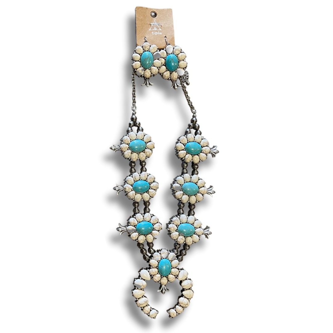 White & Turquoise Necklace