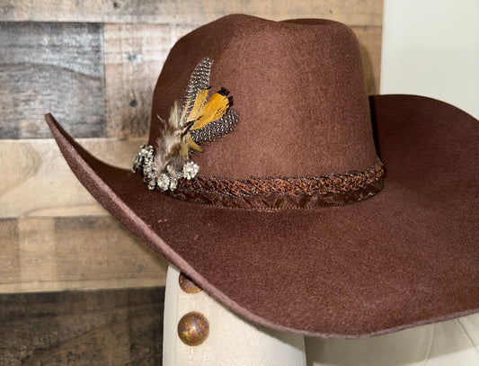 Texana Wool Felt Hat Dark Brown