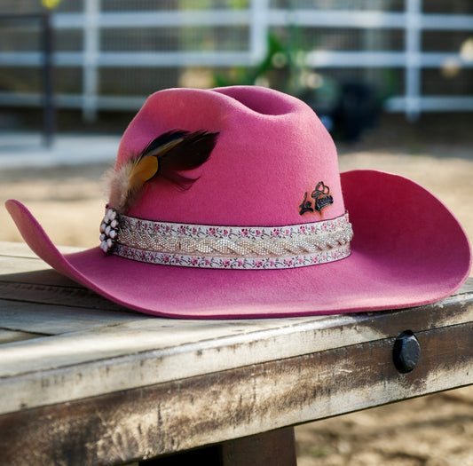 Texana Wool Felt Hat: PINK