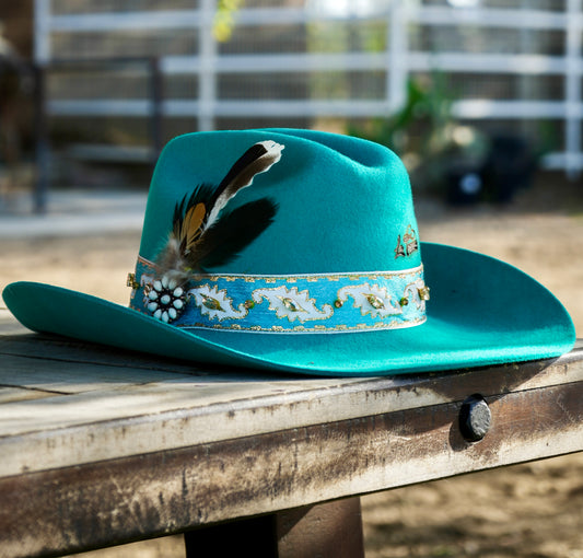 Texana Wool Felt Hat: TURQUOISE