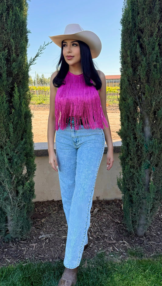 Studded Straight Leg Denim